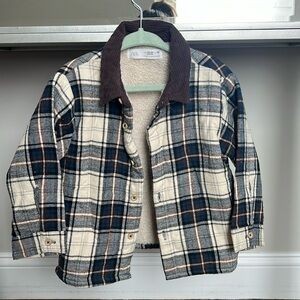 Zara plaid shacket 18-24 months Brown / beige / blue